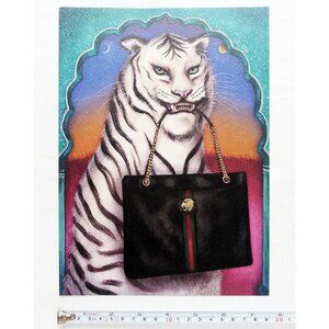 GUCCI Exclusive Illustration Tiger RAJAH Handbag/Bag Cardstock Color Print Ad